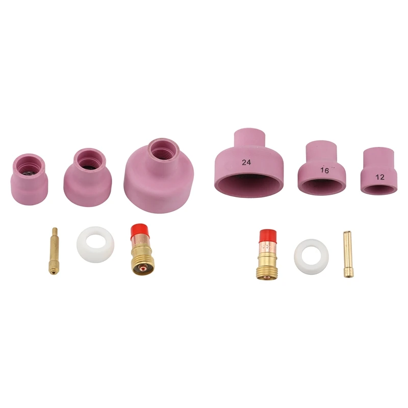 

New TIG Welding Torch Ceramic Nozzle Ring Cover Gas Lens Cup Kit for WP17/18/26 Welding Accessories Tool Kit