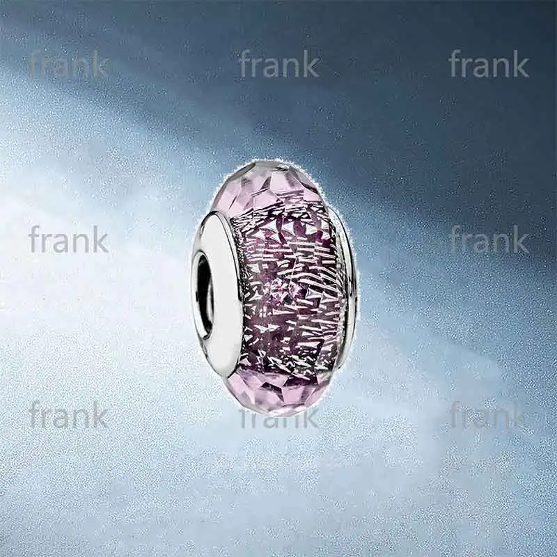 

791663-Gray-PURPLE-SHIMMER-MURANO-GLASS-CHARM