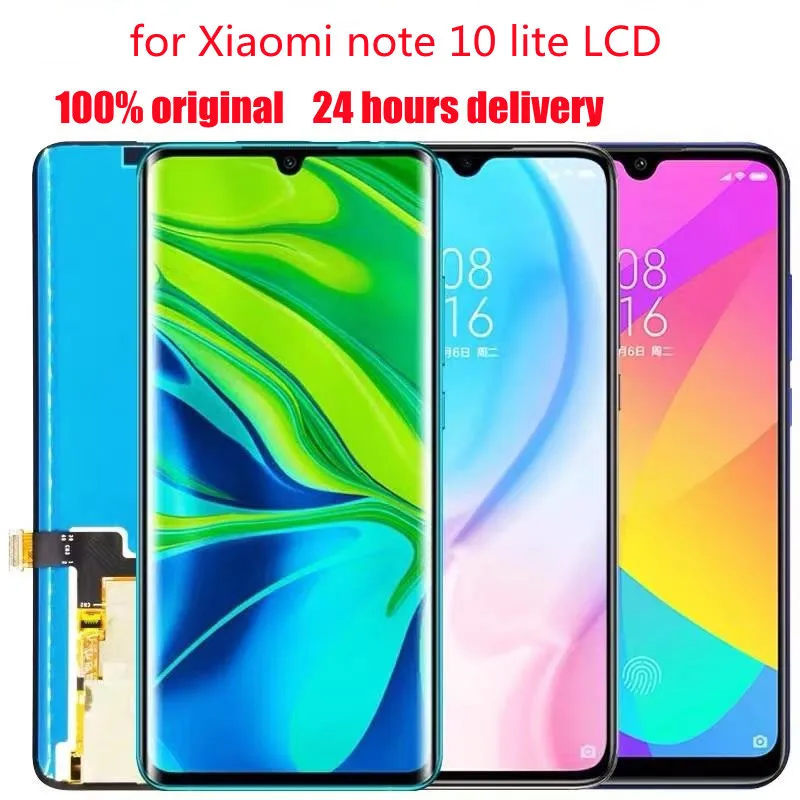 Pantalla LCD AMOLED Original para m&oacute;vil, digitalizador de pantalla t&aacute;ctil para xiaomi mi note 10, note 10 pro, mi note 10 lite, cc9 pro-0