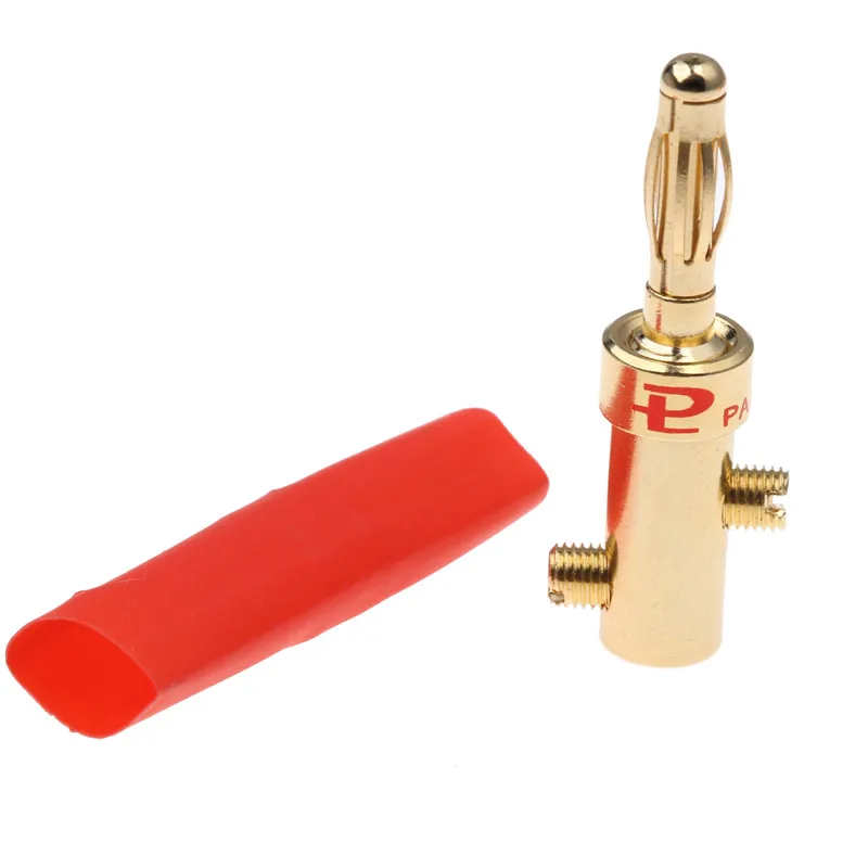 YT 20 шт. 4 мм красные + черные неизолированные банановые разъемы для мужчин Медный
