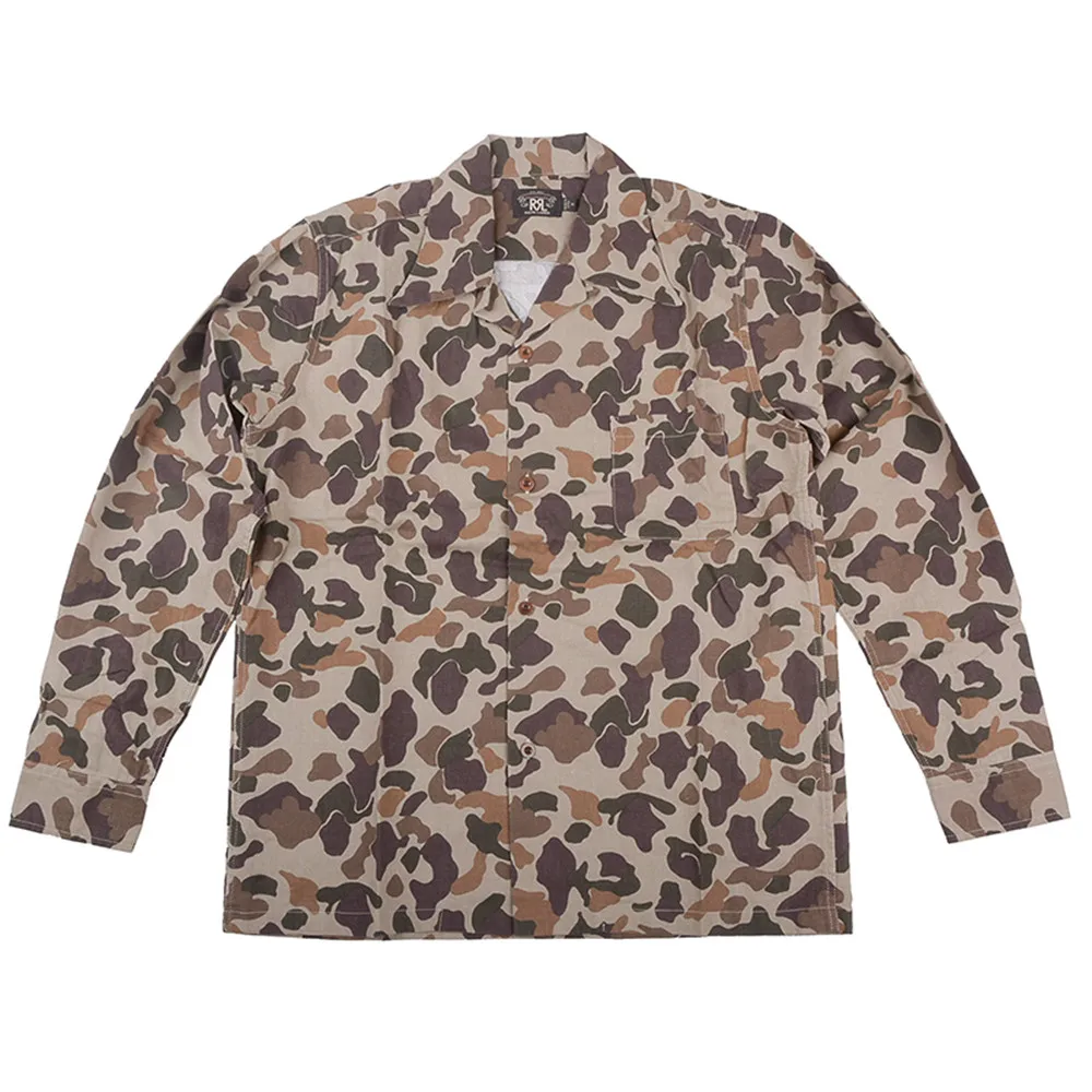 Outdoor Retro Duck Hunting Camo Jacket Cargo Shirt Loose Long Sleeve Streetwear Tactical Coat Fall Men Tops