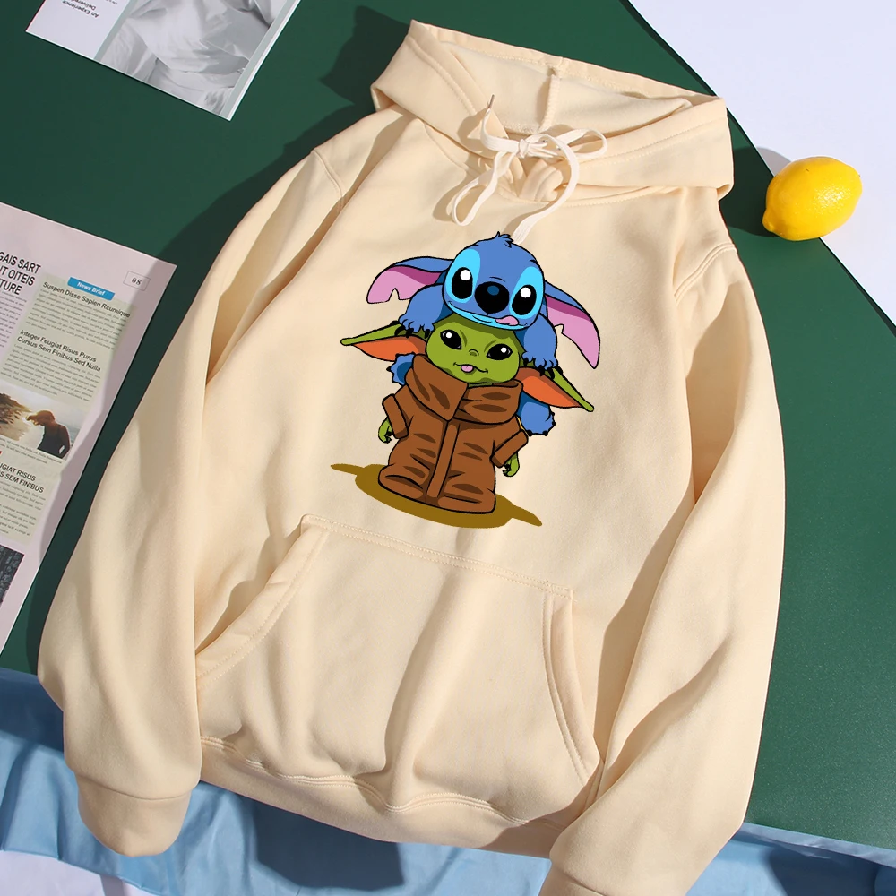 Толстовка мужская с принтом Лило и Стич рисунком из мультфильма йода Disney пуловер