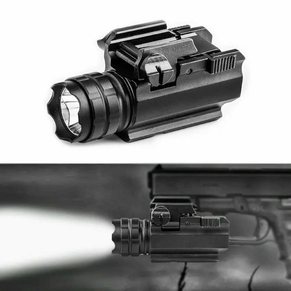 

500 Lumens Flashlight Tactical Weapon HQ Strobe Light White LED Hunting For Pistol Gun Rifle 20mm Picattinny Weaver Rail Mount
