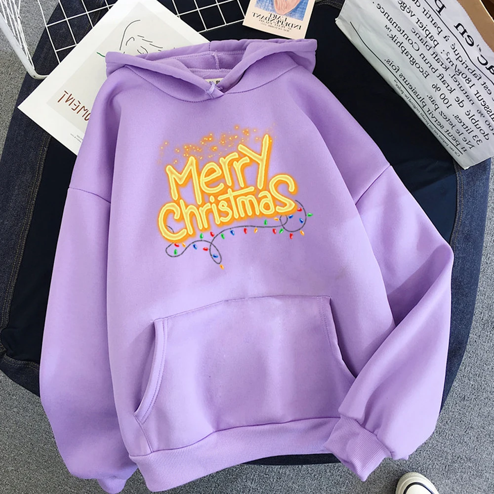 

Harajuku Hoodie Merry Christmas Text 2020 Winter Loose Oversized Hoodie Keep Warm Trend Streetwear Casual Lounge Wear Women Men