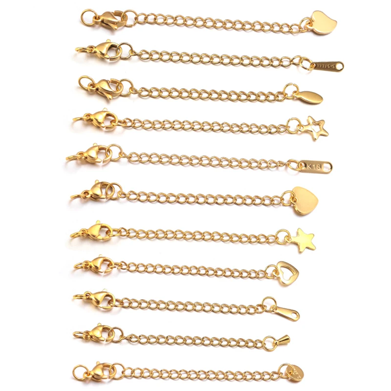 Цепочка-удлинитель для бижутерии из нержавеющей стали 50 мм 10 шт./партия - купить