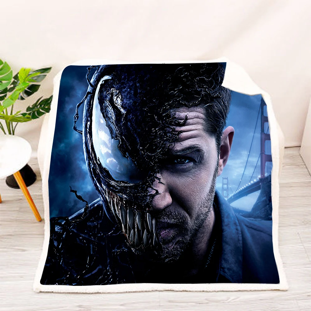 Новый дизайн пленка Venom мягкая теплая одежда Коралловый флис Плюшевые пледы