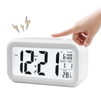 digital alarm clock night light display with calendar led desktop digital clocks snooze backlight 8 alarm ringtones temperature