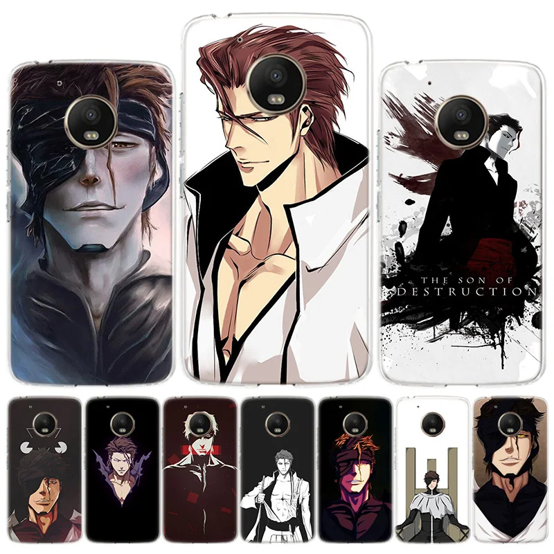 

Anime BLEACH Aizen Sousuke Bling Cute Phone Case For Motorola G9 Play G8 Plus G30 G7 Power Capa Moto ONE Vision Fusion G6 G5 E6