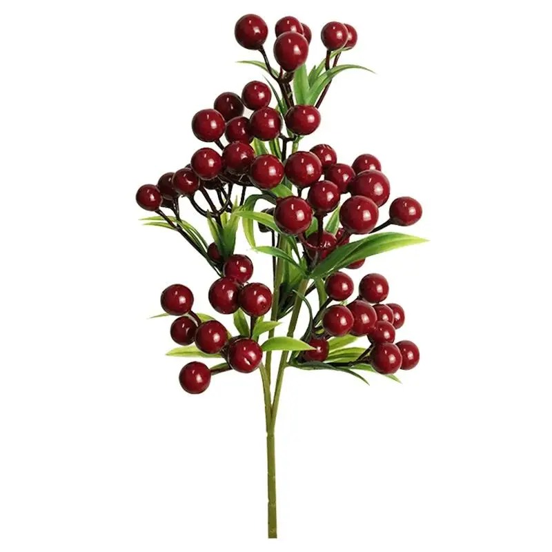 Рождество стебель с ягодами Декоративные искусственные ягоды Палочки ягода