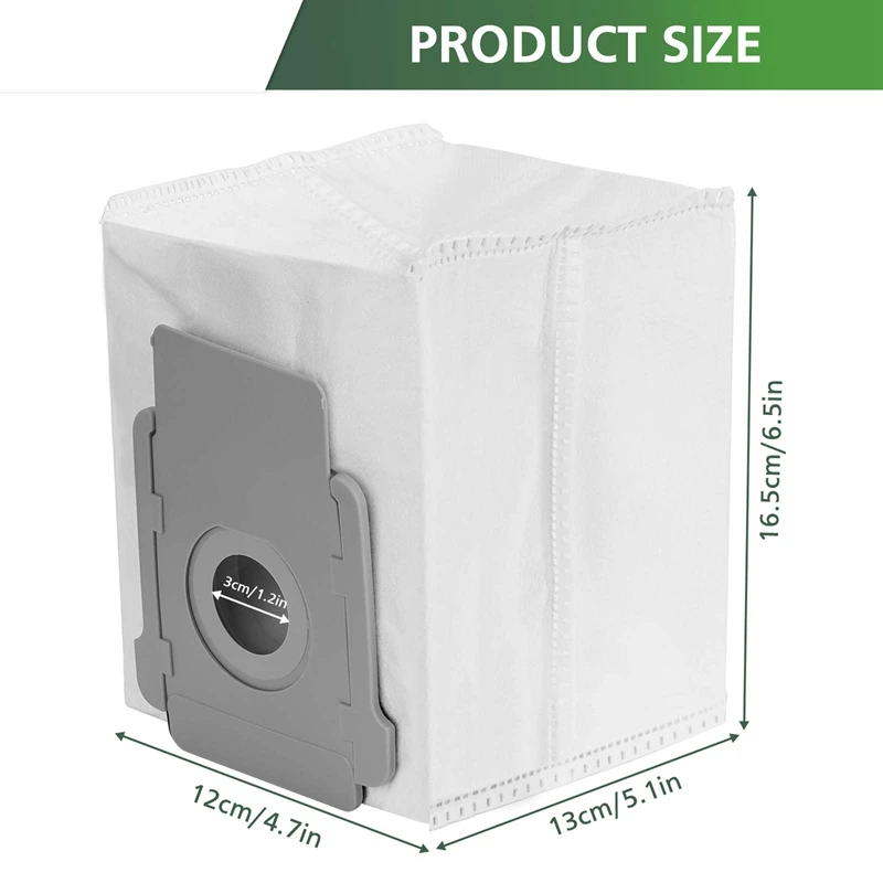 

9 PCS Replacement Vacuum Bags for IRobot I7/E5/E6 Cleaner Base Robot Vacuum Automatic Dirt Disposal Bags