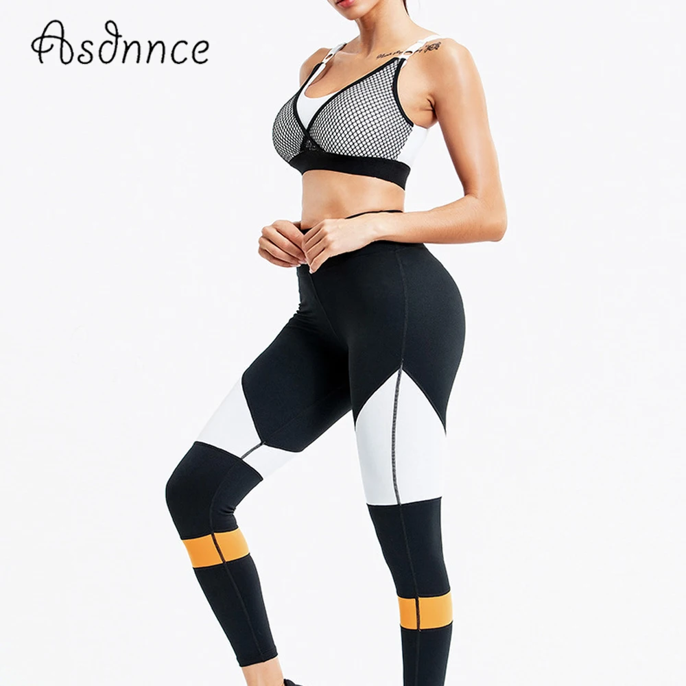 Женский костюм для йоги пикантный цветной сетчатый бюстгальтер Быстросохнущий с
