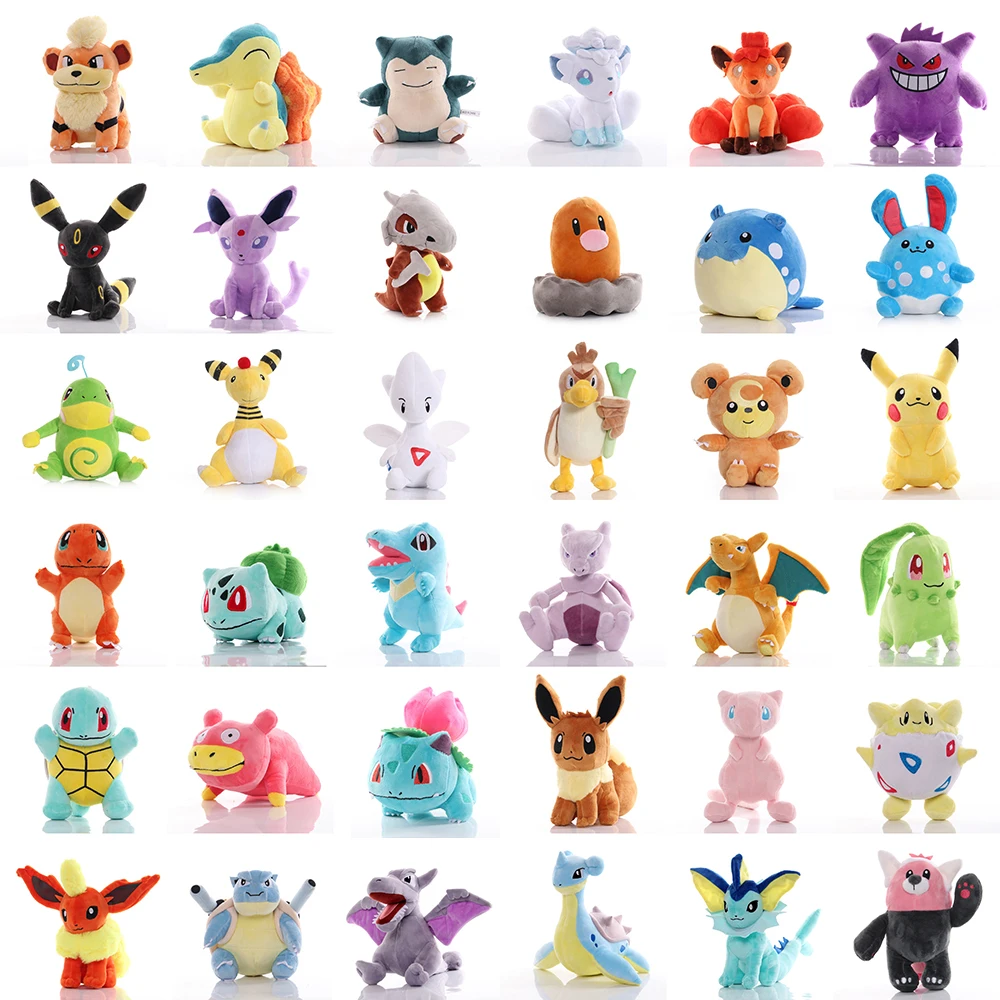 Kawaii короткая футболка с героями из японского аниме Pokemoned мягкие игрушки Pikachued