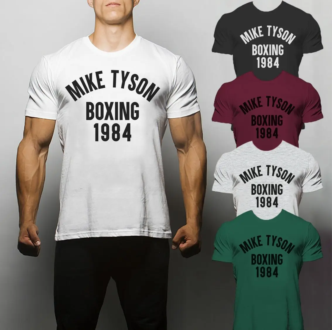 Майка Tyson Boxing 1984 Muhammed Ali Box футболка гимнастическая тренировочная мускулатура для