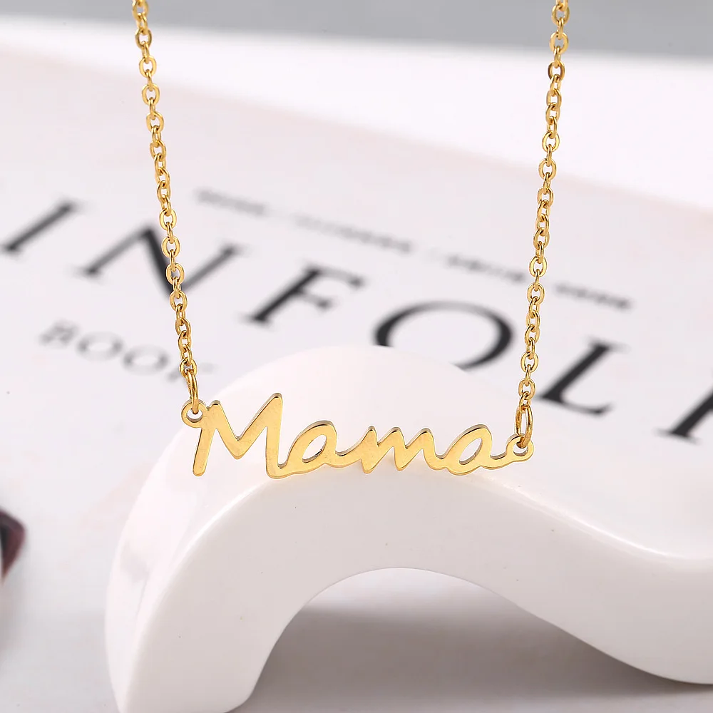 

Europe And The United States Selling Mother Stainless Steel Letter Necklace Gift To MaMa