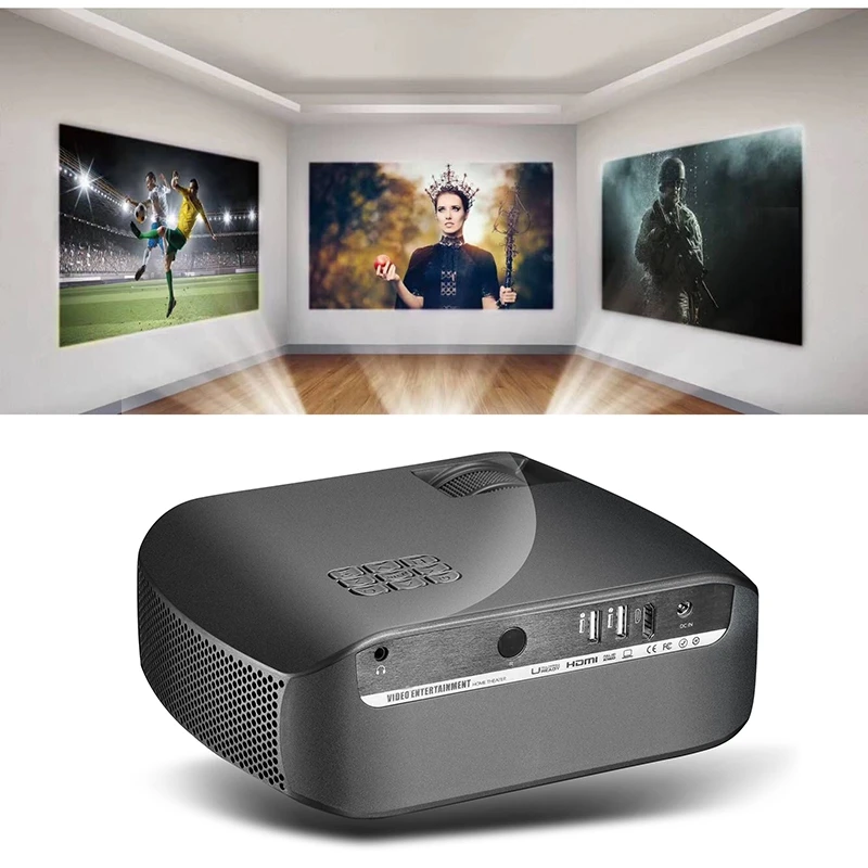 F10UP HD светодиодный проектор мультимедиа беспроводной умный дом Android 7 0 (2 + 16G) USB