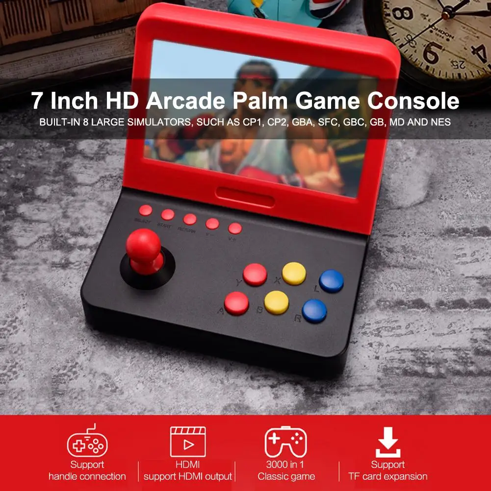 HD Пальмовая игра мини игровая консоль с 7 дюймовым большим экраном игровой плеер игровые машины подарок на день рождения мальчика