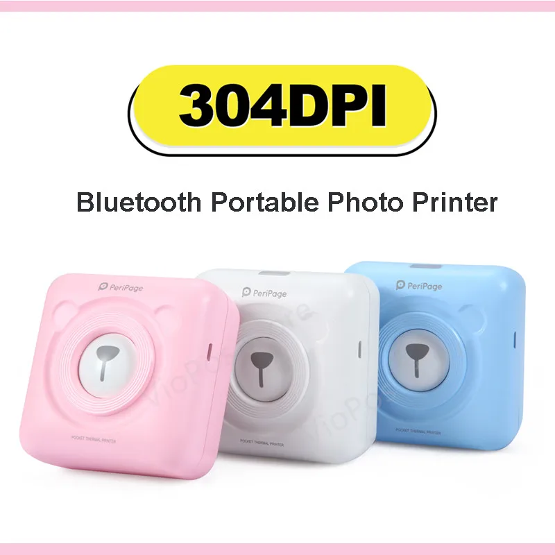 Peripage A6 304 Точек на дюйм Мини Портативный фотопринтер Bluetooth карманный этикетка