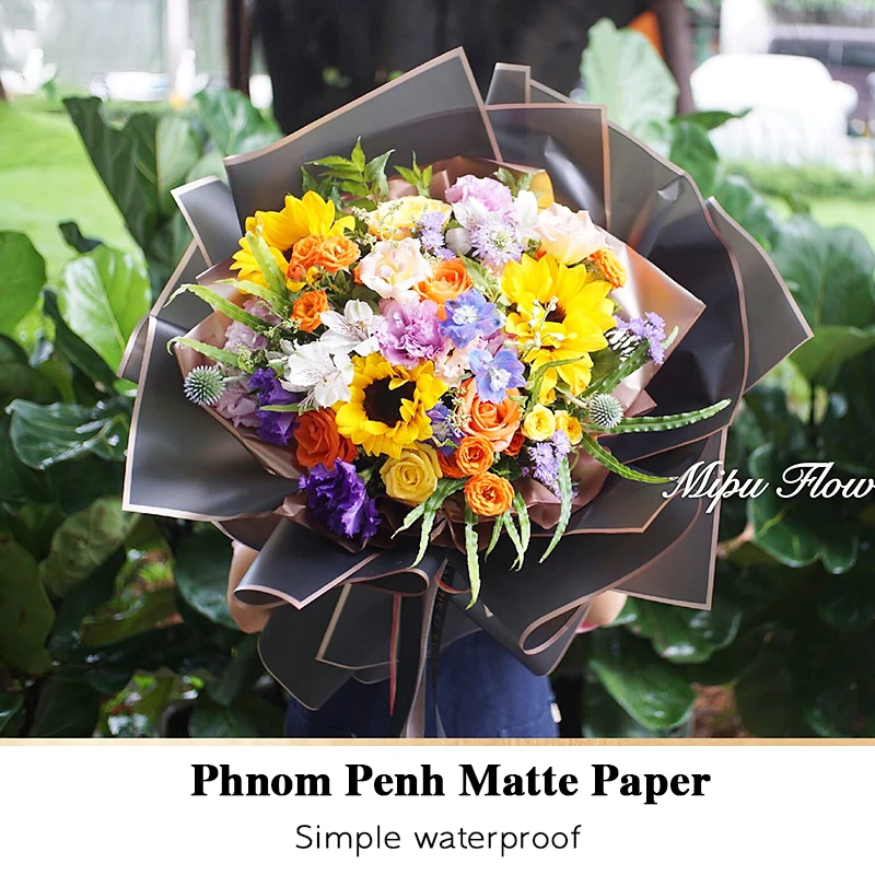 20 шт 60*60 см цветок оберточная бумага водонепроницаемый желе пленка букет