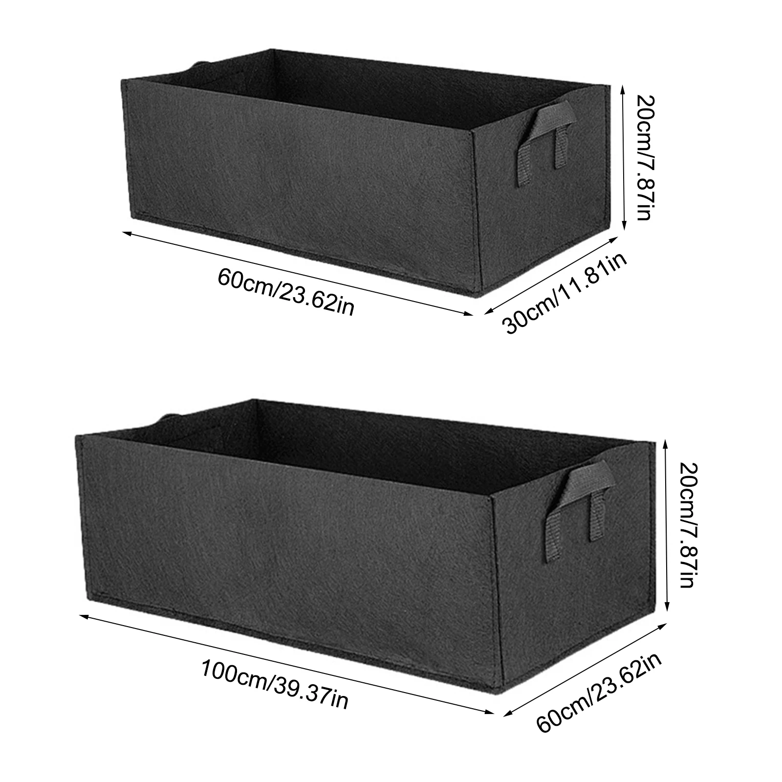 

Growing Bag Fabric Raised Garden Bed Square Garden Yard Flower Vegetable Plant Flower Planting Bag Planter Pot with Handles