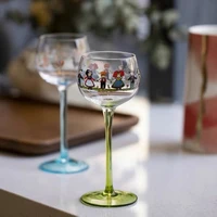 wine goblet cocktail glass %d1%81%d1%82%d0%b0%d0%ba%d0%b0%d0%bd%d1%8b %d0%b4%d0%bb%d1%8f %d0%b2%d0%be%d0%b4%d1%8b nordic niche style taza de cristal alsatian villain traditional green foot glass