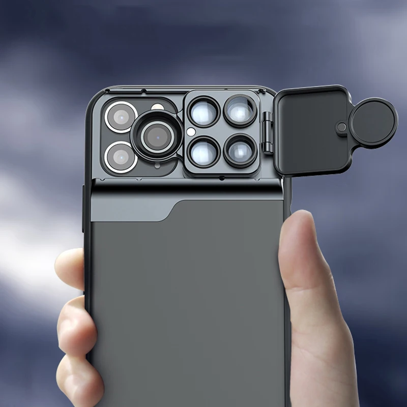 Объективы для телефона 5 в 1 TOKOHANSUN Optic высокое качество 2X телеобъектив рыбий глаз