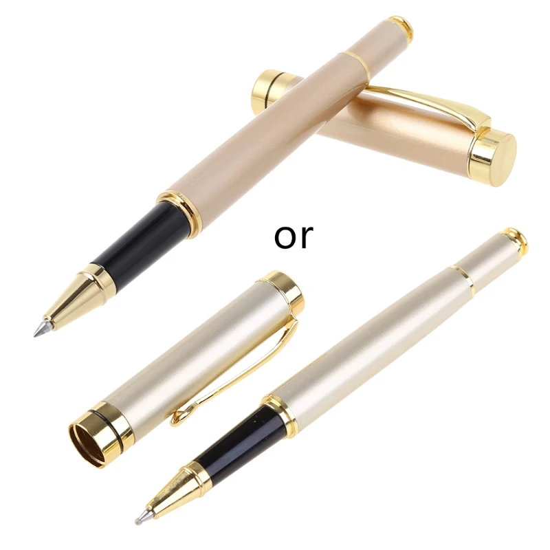 

C90C Роскошная металлическая шариковая ручка черные чернила гелевые ручки канцелярские принадлежности офисные принадлежности деловые пода...
