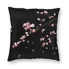 Персонализированный Чехол на подушку с японской веткой сакуры, домашний декор, двухсторонний Чехол на подушку с цветами, цветами вишни для дивана