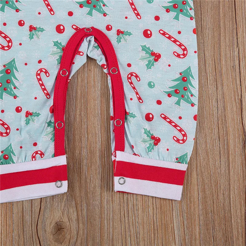 

Baby Boy Girl Christmas Printed Jumpsuits with Hat 0-24M Newborn Toddler Festival Holiday Casual Long Sleeve O-Neck Romper