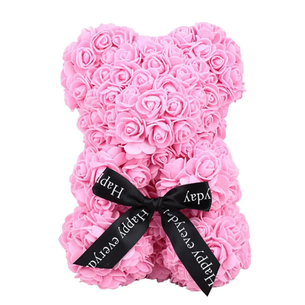 

PE Decorations Artificial Rose Romantic Lovely Rose Bear Bear Dolls Love Girlfriend Valentine'S Day Birthday Toy