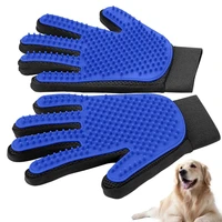 2pcs rubber pet dogs cats grooming gloves mitten deshedding cleaning animal hair remover brush scratcher dog cat combing massage