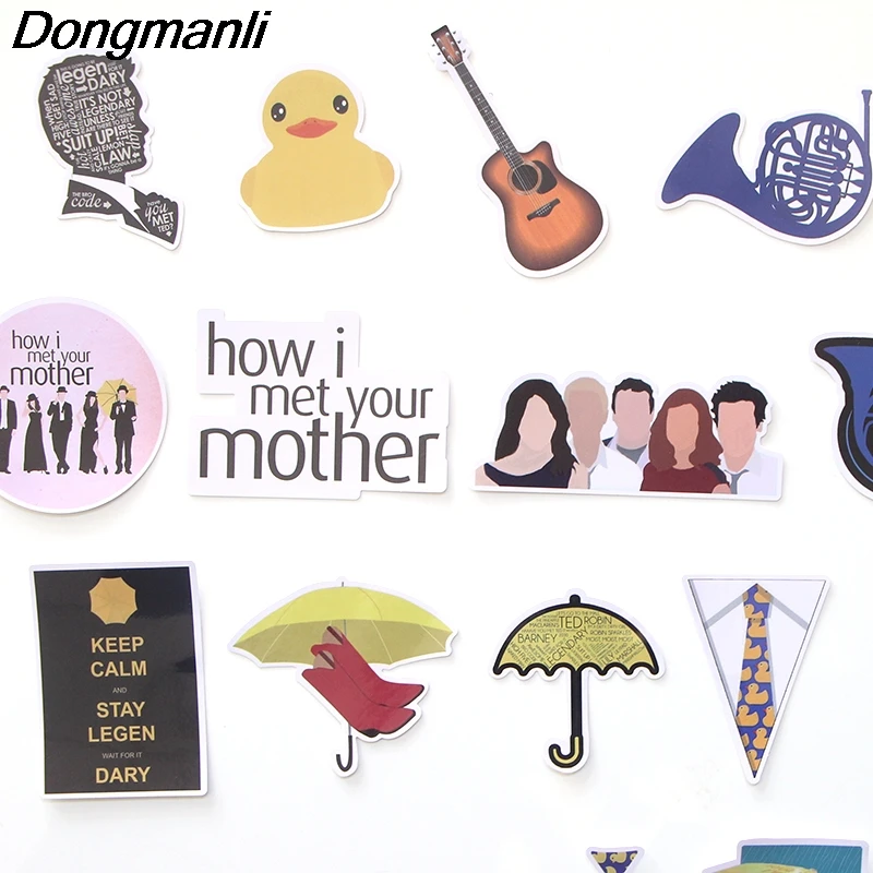L3478 Dongmanli 20 шт./компл. как я знаком с вашей матери ТВ-шоу DIY граффити скейтборд ноутбук значок мотоцикл багаж аксессуары