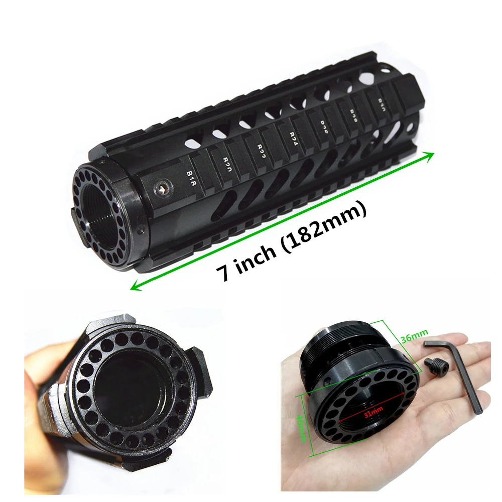 FIRECLUB Tactical " 7" 1" 12" 1" бесплатно поплавок Quad Rail Handguad M4 AR15 M16 рейка Пикатинни Тип поручень RAS