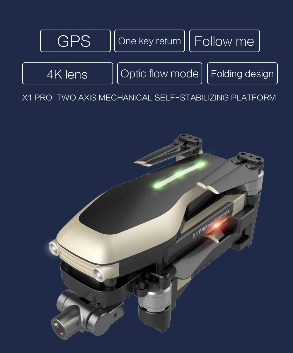 X1 PRO GPS Дрон 4K ZOOM Камера Стабильный двухосевой жим 5G WIFI RC Квадрокоптер Вертолет Профессиональный Дрон Селфи Дроны игрушки.
