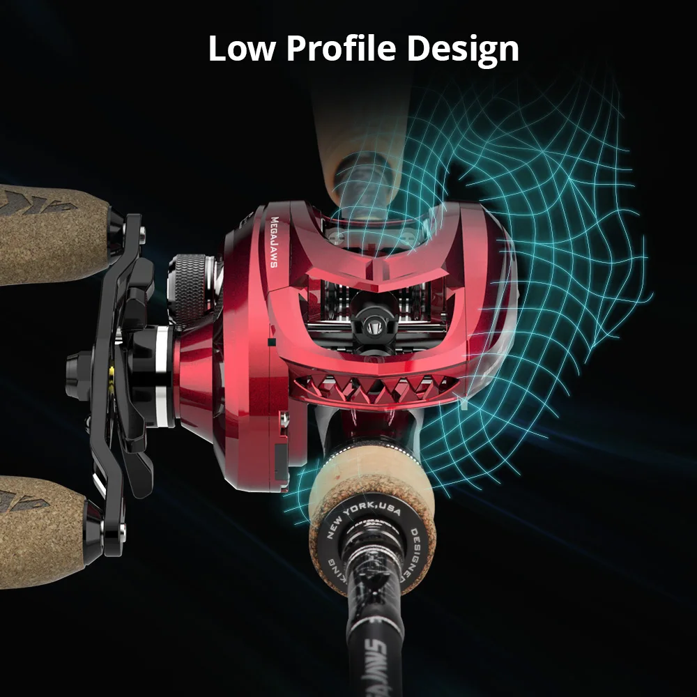 

Baitcasting Reel Max Drag 8KG 11+1 BBS Fishing Reel with 4 Gear Ratios from 5.4:1 to 9.1:1 Fishing Coil