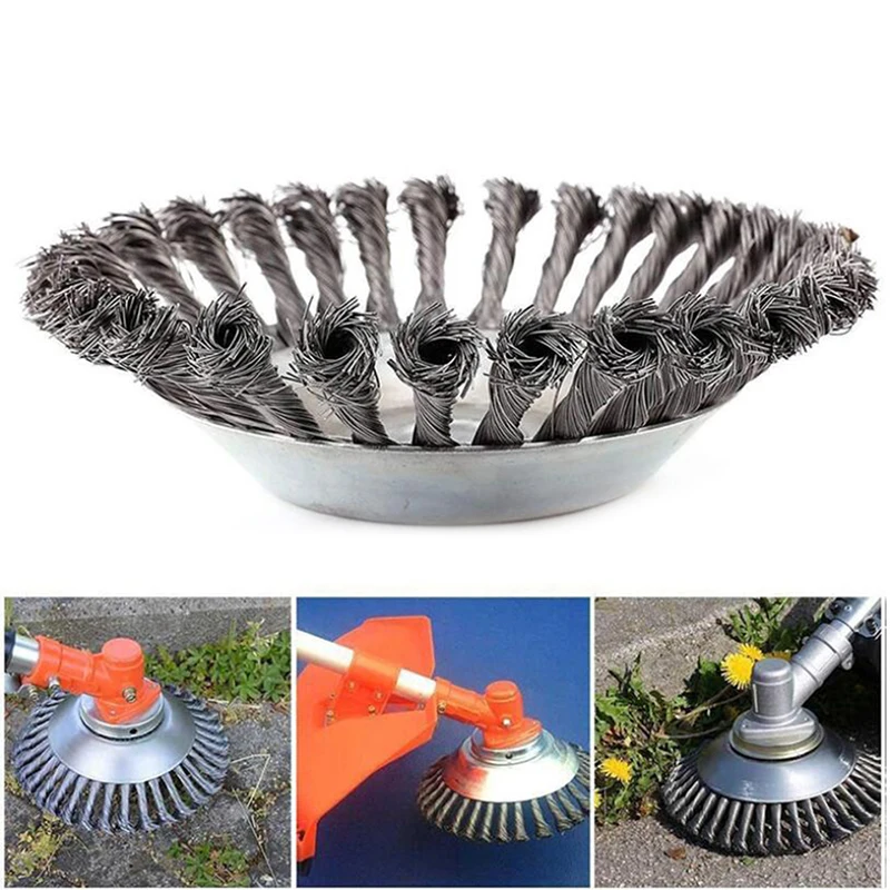 6/8 дюймов триммер для травы головка стальная Щетка удаления пыли прополка