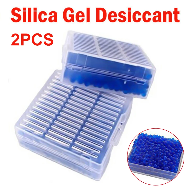 2Pcs hygroscopic bead dehumidifier box blue reusable silica gel desiccant Home essential object keeping wardrobe camera bag dry | Дом и сад