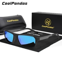 coolpandas 2021 men polarized sunglasses sun glasses driving glasses rectangle shades outdoor uv400 mirror oculos masculino male