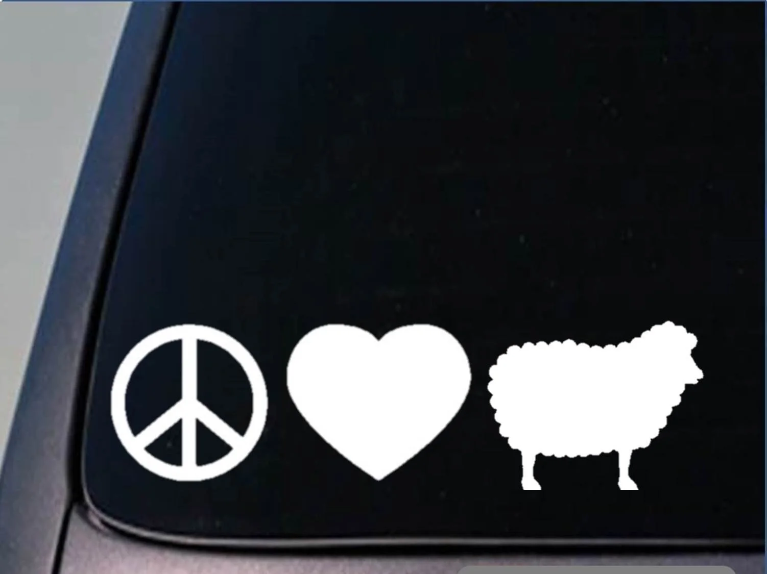 Peace love наклейка с овцой 8 &quot Виниловая для компьютера в виде пастушья|Наклейки
