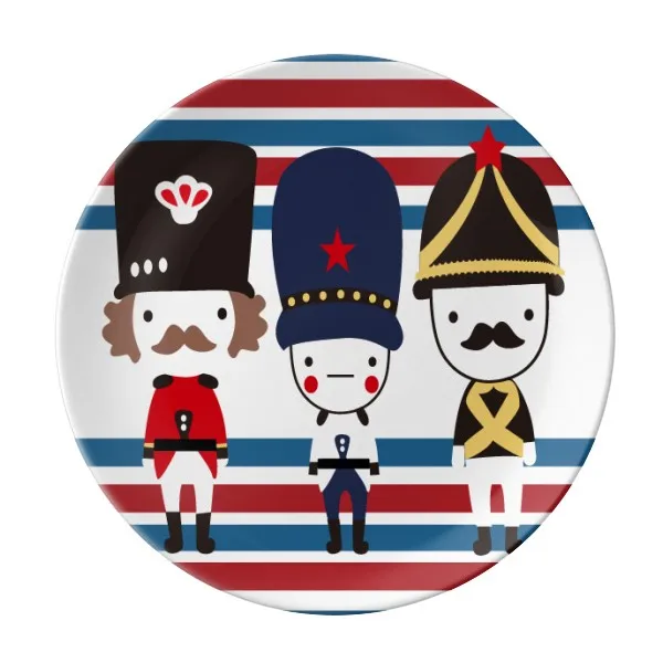 

Colorful Soldier UK Landmark Flag Dessert Plate Decorative Porcelain 8 inch Dinner Home