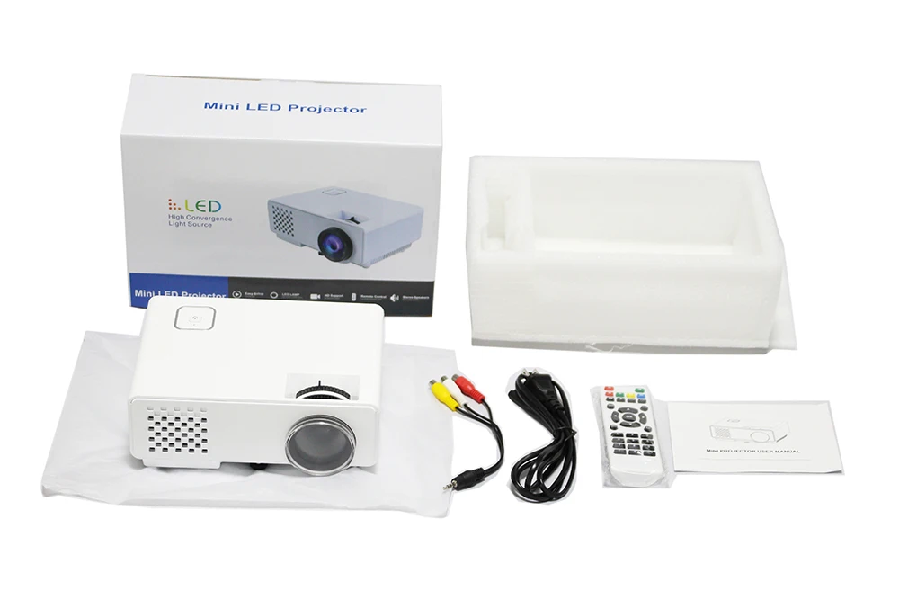 Android мини проектор RD 810 WI FI одного и того же экрана совместимому с HDMI 1000 люмен HD