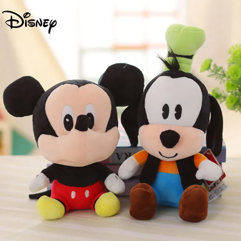 25 см милый Дисней Микки Маус Минни плюшевые игрушки животные куклы с шапкой