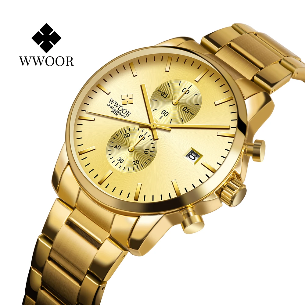 

2021 WWOOR Top Brand Luxury Fashion Men's 30ATM Waterproof Date Clock Sports Watches Men's Quartz Wrist Watch Relogio Masculino