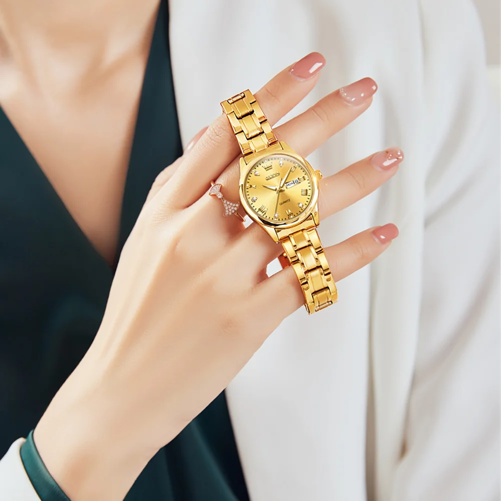 Women's Business Wristwatch Quartz Waterproof Casual style with Stainless Steel Watchband luxury luminous brand female clock enlarge