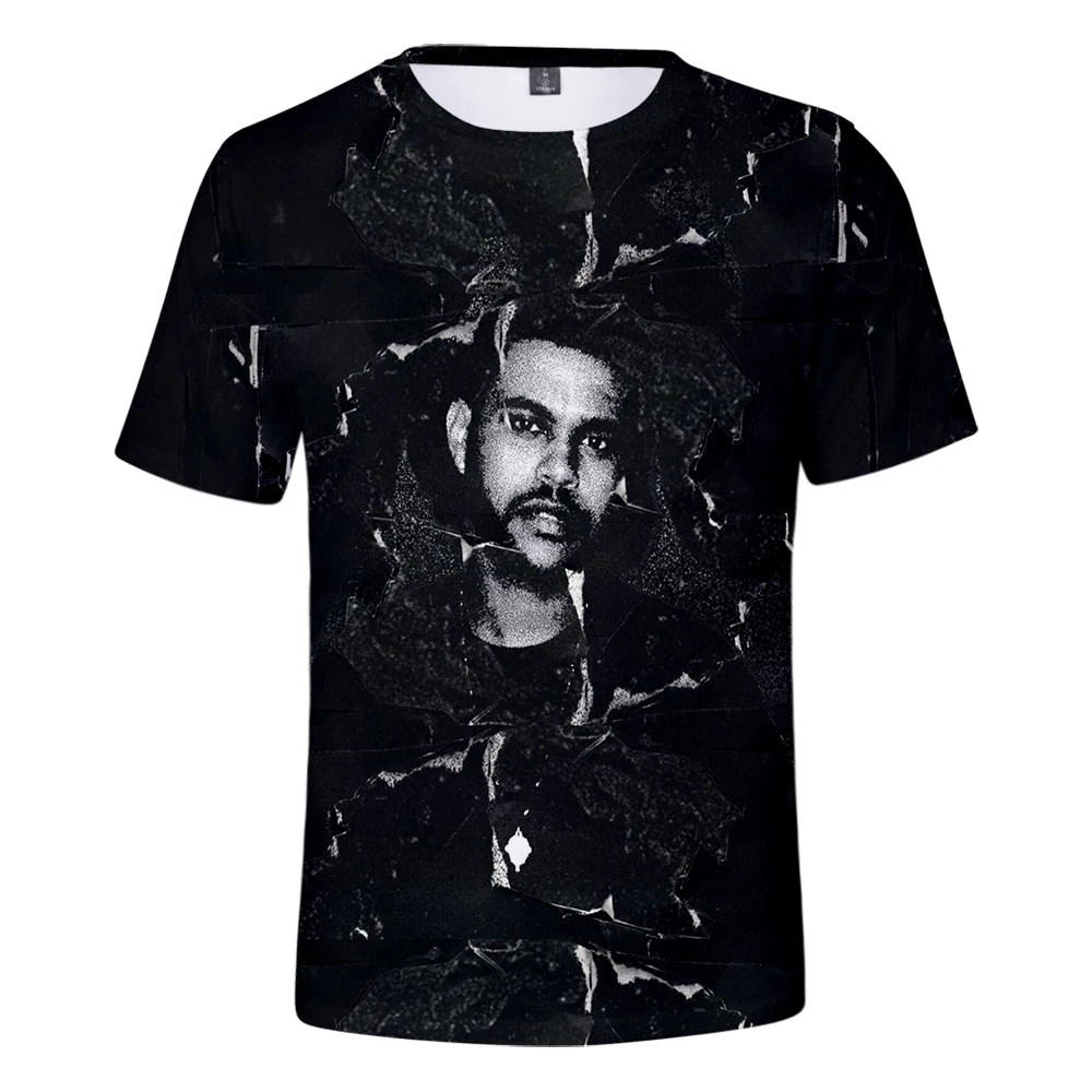 Новое поступление футболка с принтом weeknd летняя мужская для мальчиков высокое