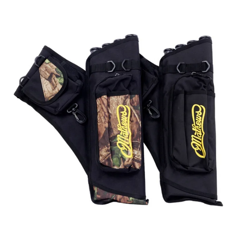 

Hunting Arrow Bag 4 Tubes Archery Support Bag With Adjustable Strap Hunting Accessories Black Camouflage