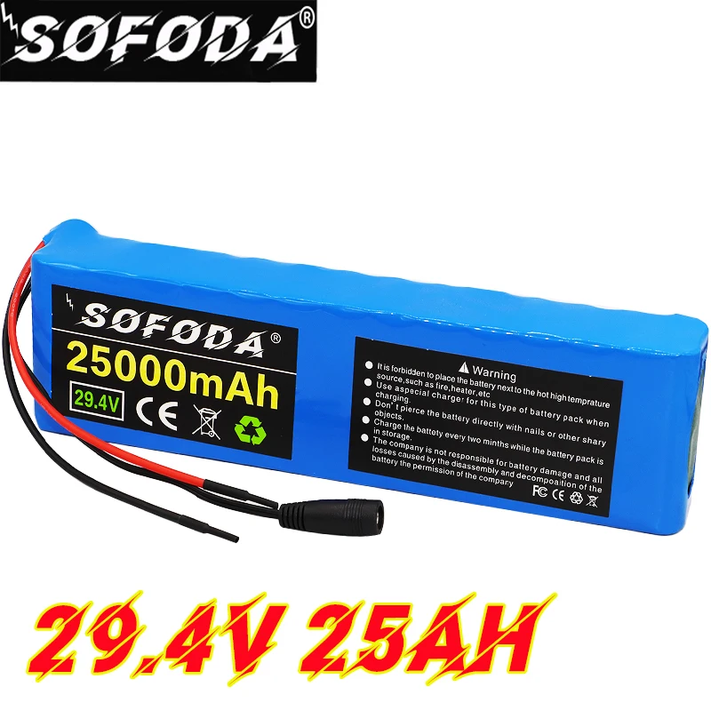 SOFODA оригинальный 7S4P 24 в 25 Ач 29 4 для литий ионного аккумулятора Встроенный BMS