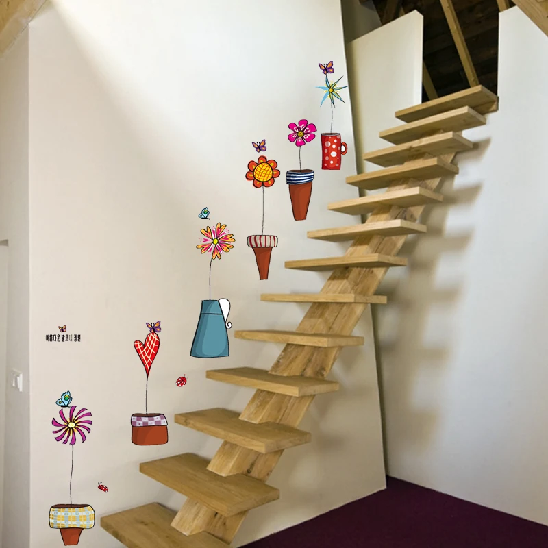 Детская спальня наклейки на стену для детской комнаты мультфильм сад Горшечное