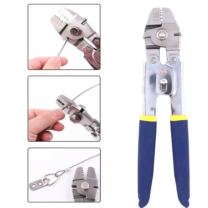 

8-Shaped Aluminum Sleeve Pliers Kit Oval Sleeves Aluminum Buckle Crimping Pliers Aluminum Bundle Aluminum Chuck Joint Wire Rope