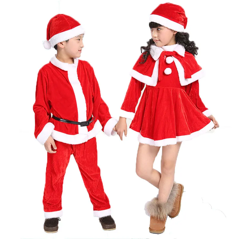 Рождественский костюм Санта Клауса для маленьких мальчиков/девочек комплект из 3