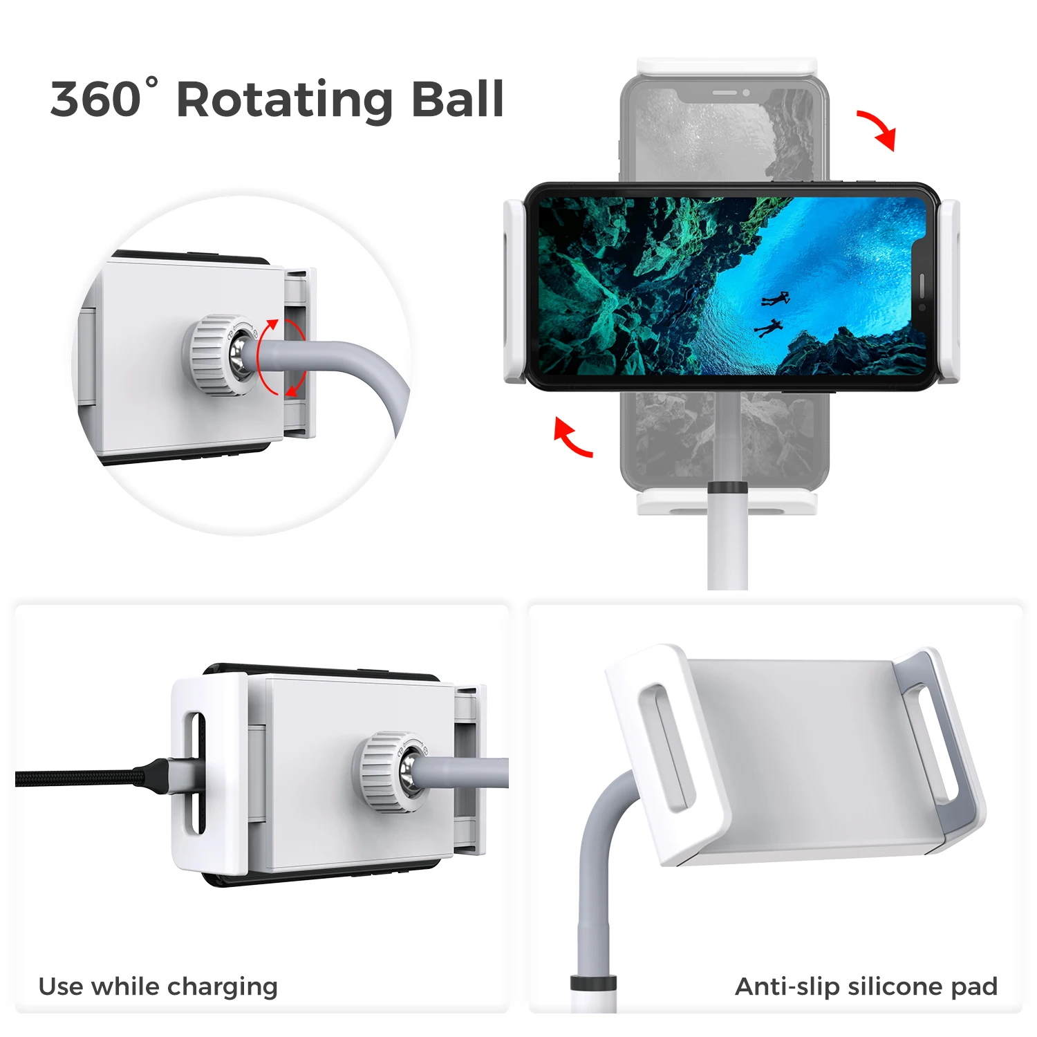 xidu phone stand tablet holder for bed desk adjustable ipad stand tik tok live mobile support for xiaomi iphone huawei samsung free global shipping